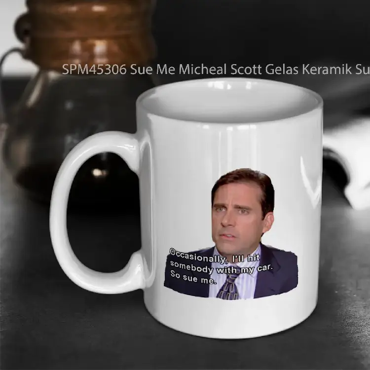 SPM45306 Sue Me Micheal Scott Gelas Keramik Supermug