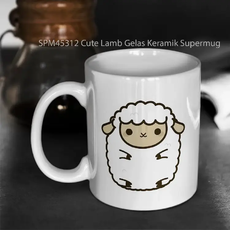SPM45312 Cute Lamb Gelas Keramik Supermug