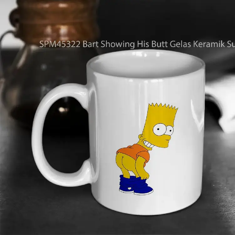 SPM45322 Bart Showing His Butt Gelas Keramik Supermug