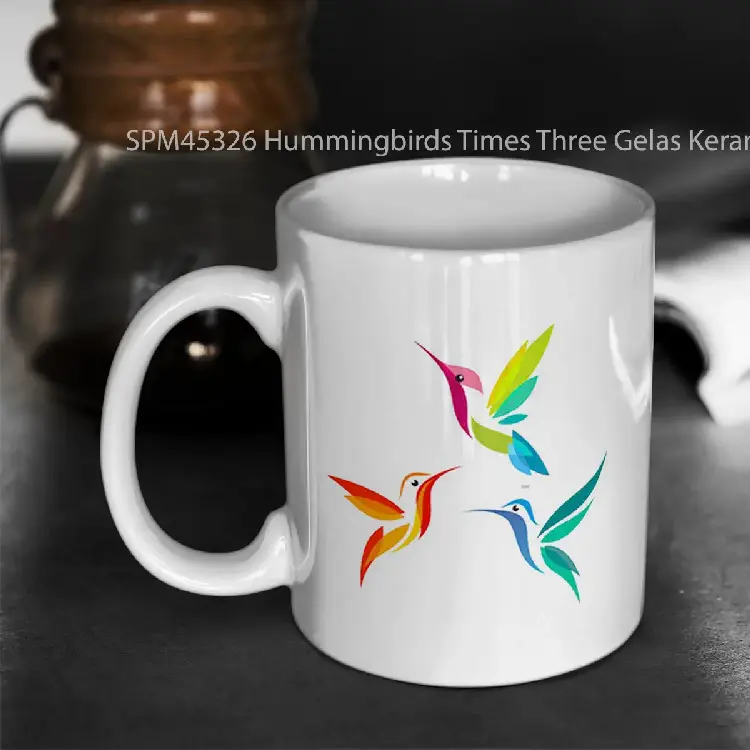 SPM45326 Hummingbirds Times Three Gelas Keramik Supermug