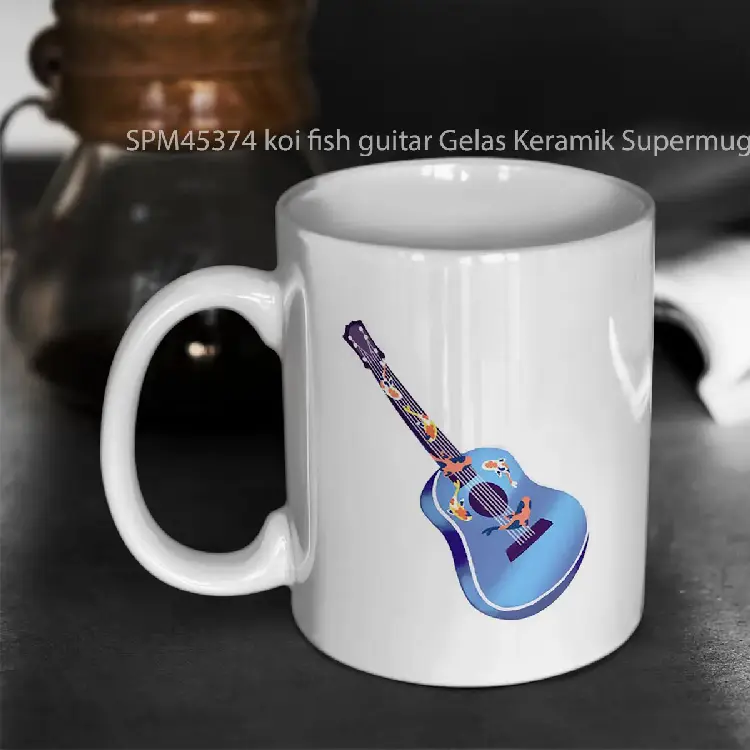 SPM45374 koi fish guitar Gelas Keramik Supermug