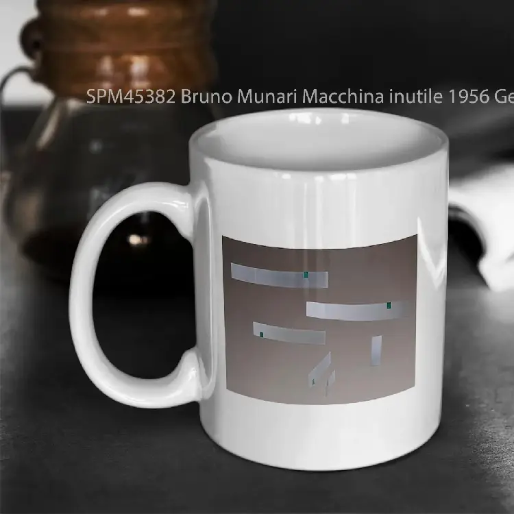 SPM45382 Bruno Munari Macchina inutile 1956 Gelas Keramik Supermug