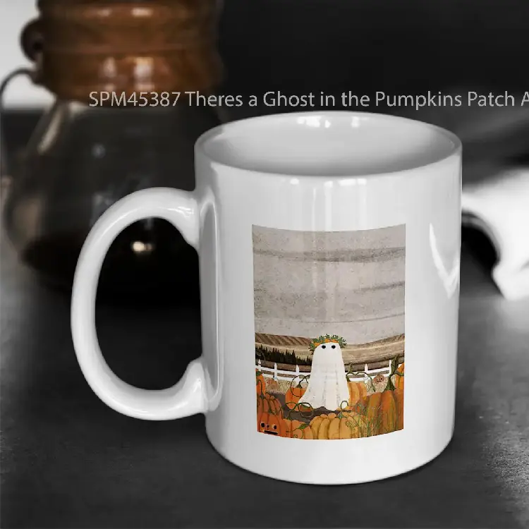 SPM45387 Theres a Ghost in the Pumpkins Patch Again Gelas Keramik Supermug