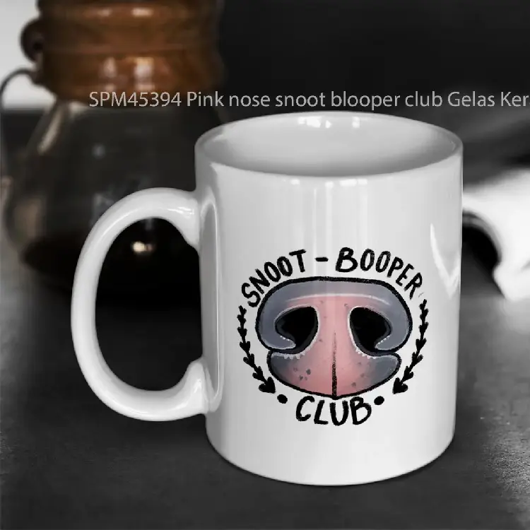 SPM45394 Pink nose snoot blooper club Gelas Keramik Supermug