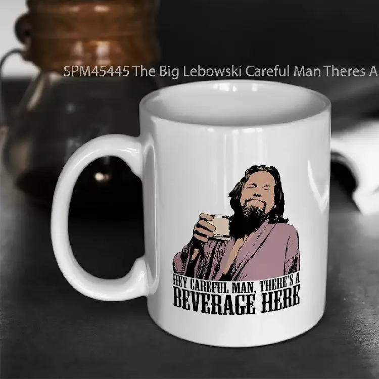 SPM45445 The Big Lebowski Careful Man Theres A Beverage Here Color T Shirt Gelas Keramik Supermug
