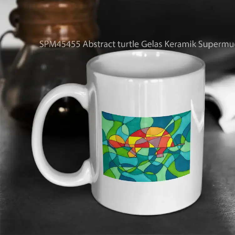 SPM45455 Abstract turtle Gelas Keramik Supermug