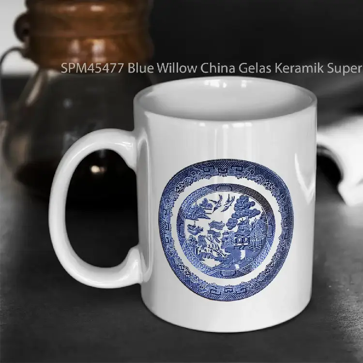SPM45477 Blue Willow China Gelas Keramik Supermug