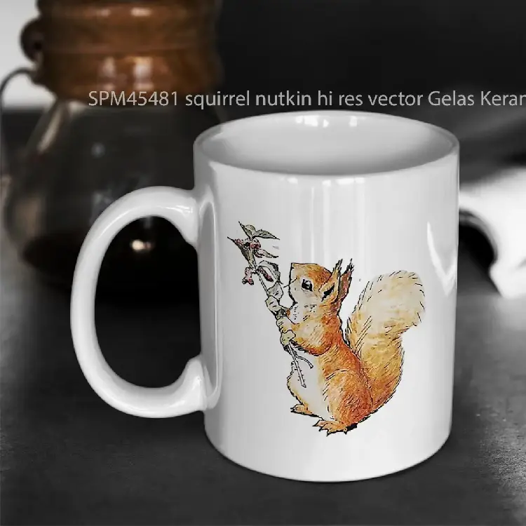 SPM45481 squirrel nutkin hi res vector Gelas Keramik Supermug