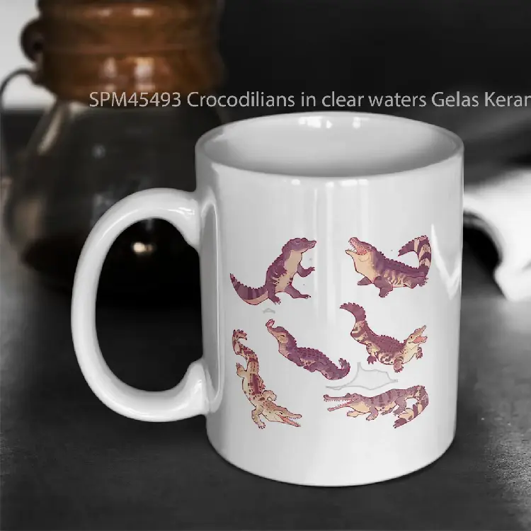 SPM45493 Crocodilians in clear waters Gelas Keramik Supermug