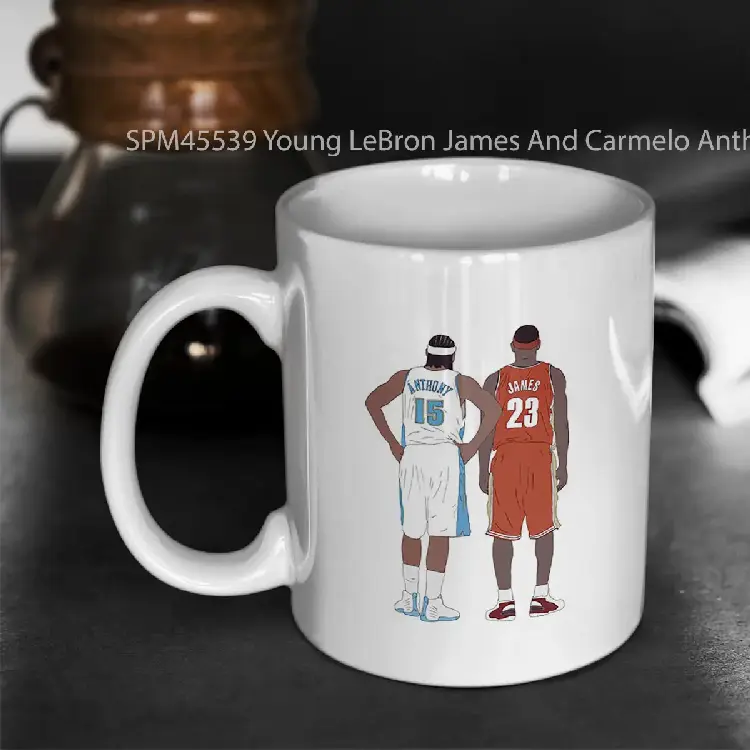 SPM45539 Young LeBron James And Carmelo Anthony Gelas Keramik Supermug