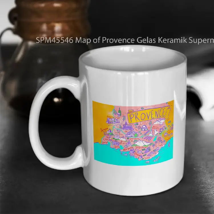 SPM45546 Map of Provence Gelas Keramik Supermug