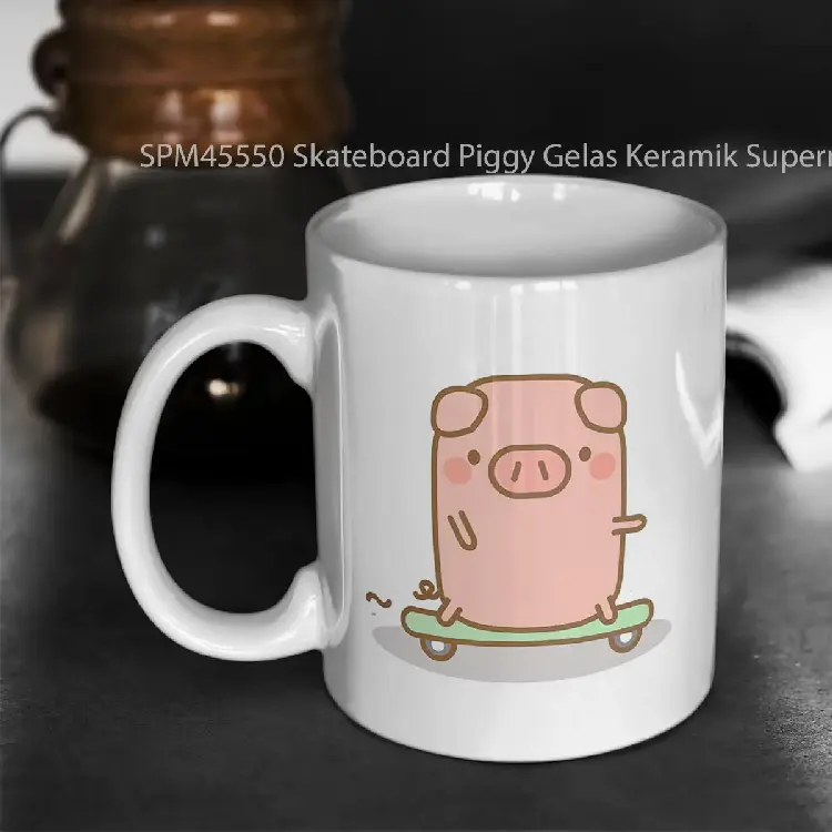 SPM45550 Skateboard Piggy Gelas Keramik Supermug