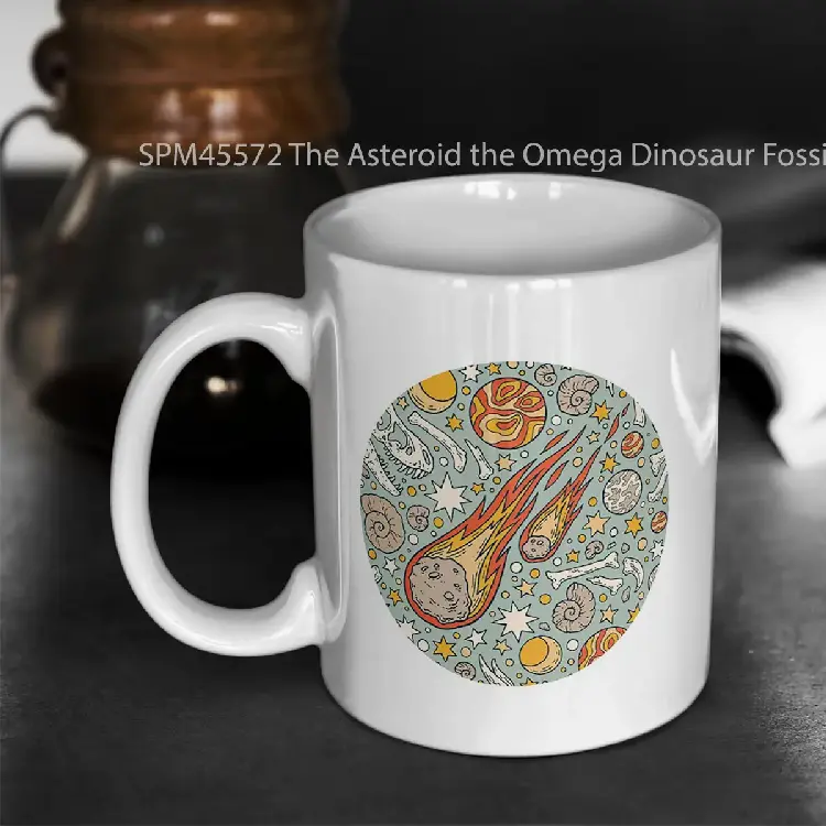 SPM45572 The Asteroid the Omega Dinosaur Fossil Space Art Gelas Keramik Supermug