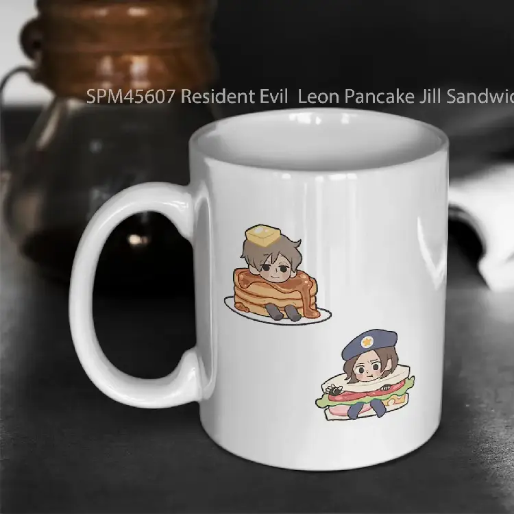 SPM45607 Resident Evil  Leon Pancake Jill Sandwich Gelas Keramik Supermug