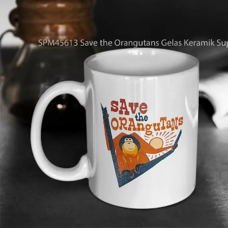 SPM45613 Save the Orangutans Gelas Keramik Supermug