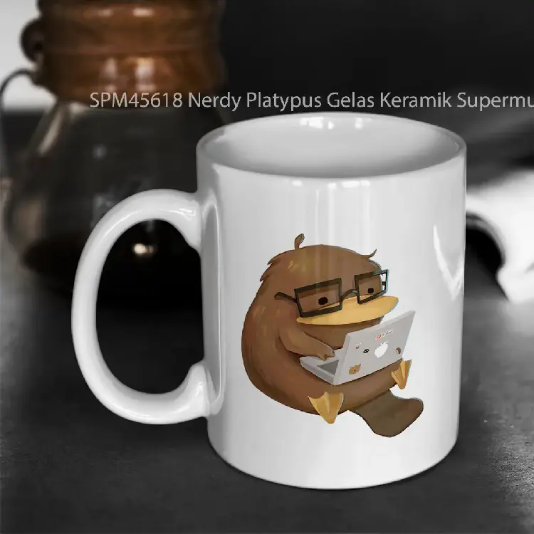 SPM45618 Nerdy Platypus Gelas Keramik Supermug