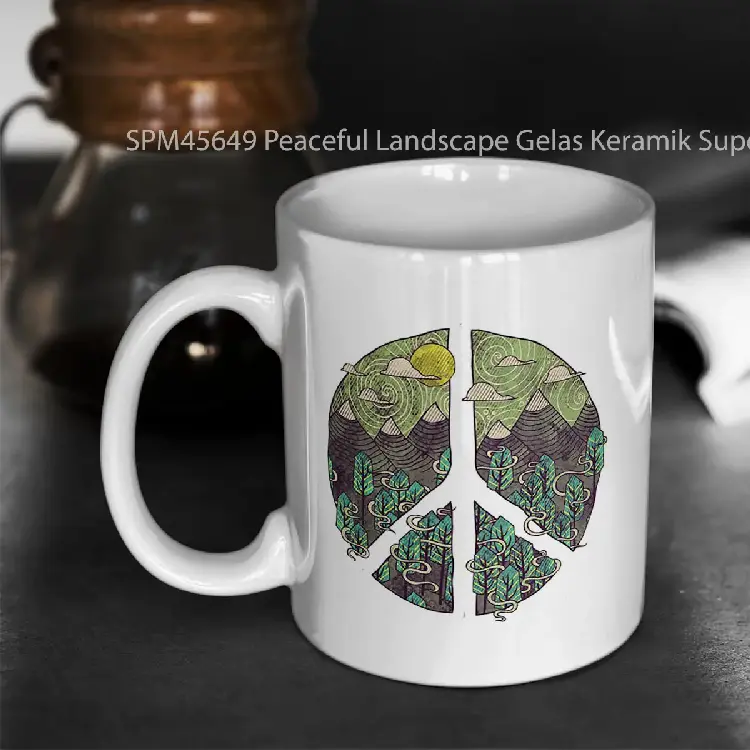SPM45649 Peaceful Landscape Gelas Keramik Supermug