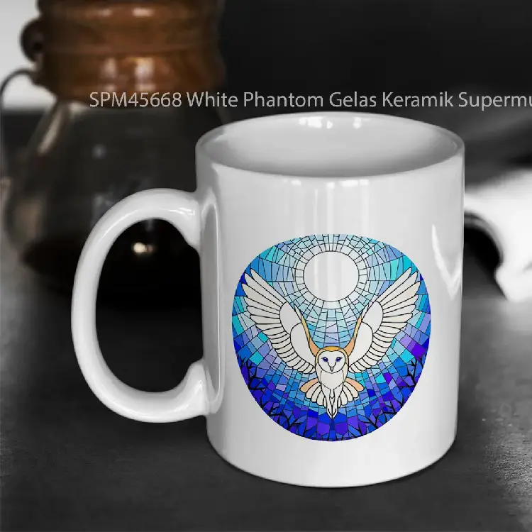 SPM45668 White Phantom Gelas Keramik Supermug
