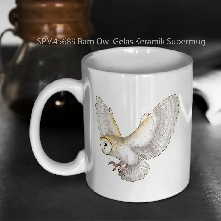 SPM45689 Barn Owl Gelas Keramik Supermug