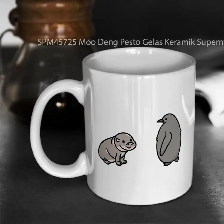 SPM45725 Moo Deng Pesto Gelas Keramik Supermug