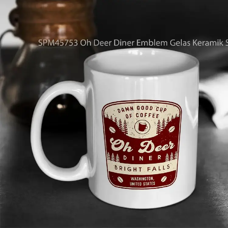 SPM45753 Oh Deer Diner Emblem Gelas Keramik Supermug