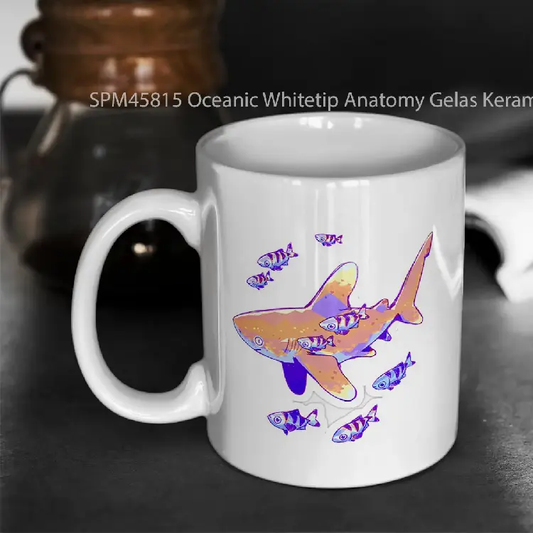 SPM45815 Oceanic Whitetip Anatomy Gelas Keramik Supermug