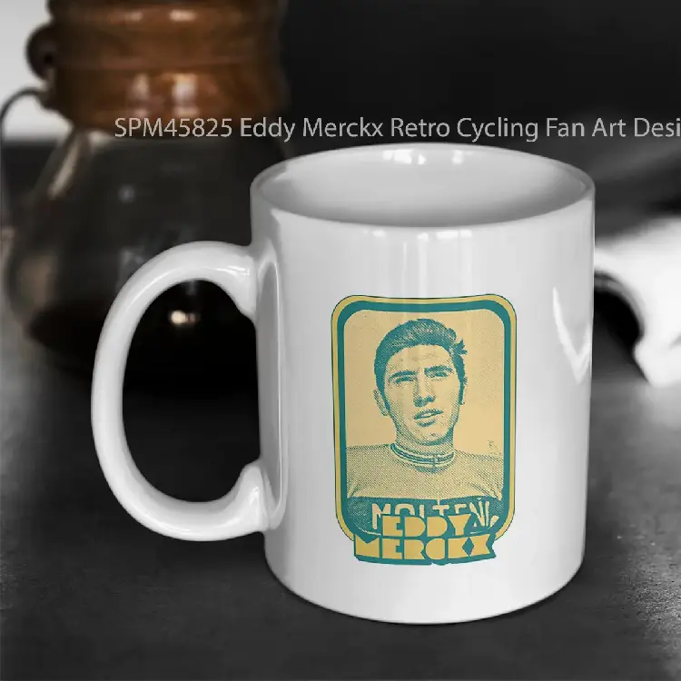 SPM45825 Eddy Merckx Retro Cycling Fan Art Design Gelas Keramik Supermug