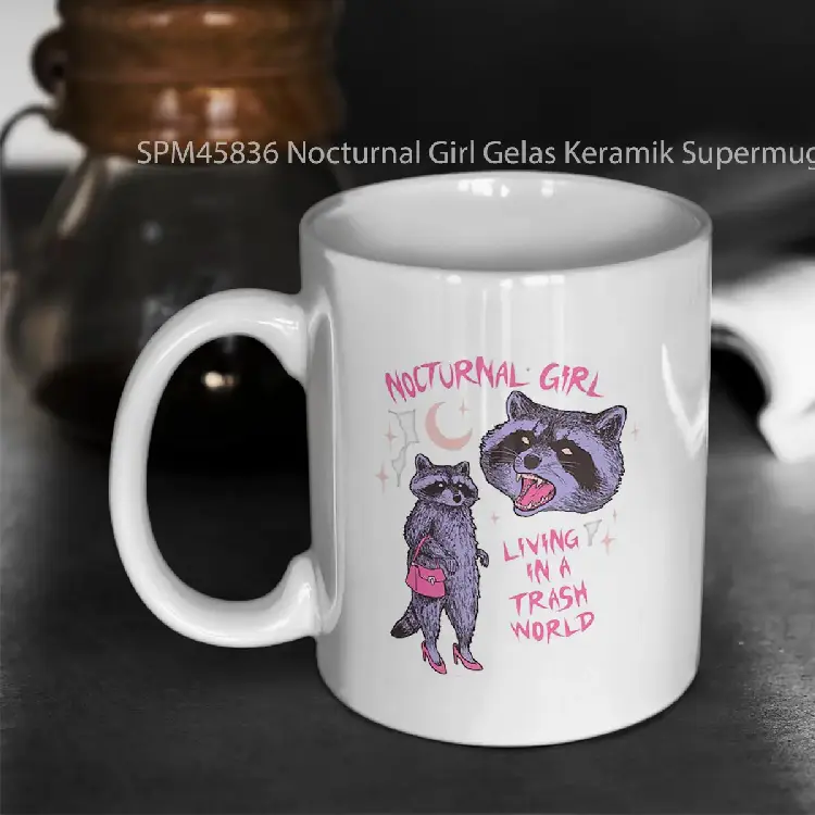 SPM45836 Nocturnal Girl Gelas Keramik Supermug