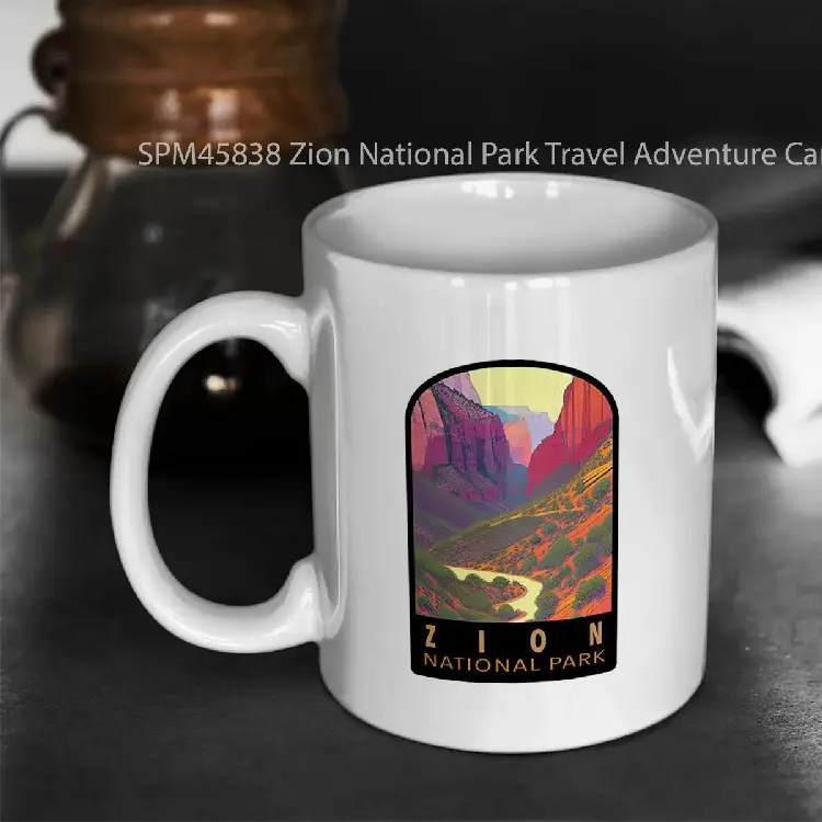 SPM45838 Zion National Park Travel Adventure Campground Wander Explore Utah Gelas Keramik Supermug