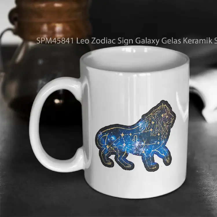 SPM45841 Leo Zodiac Sign Galaxy Gelas Keramik Supermug