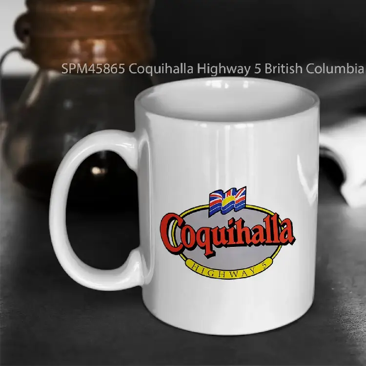SPM45865 Coquihalla Highway 5 British Columbia Vintage Travel Decal Gelas Keramik Supermug