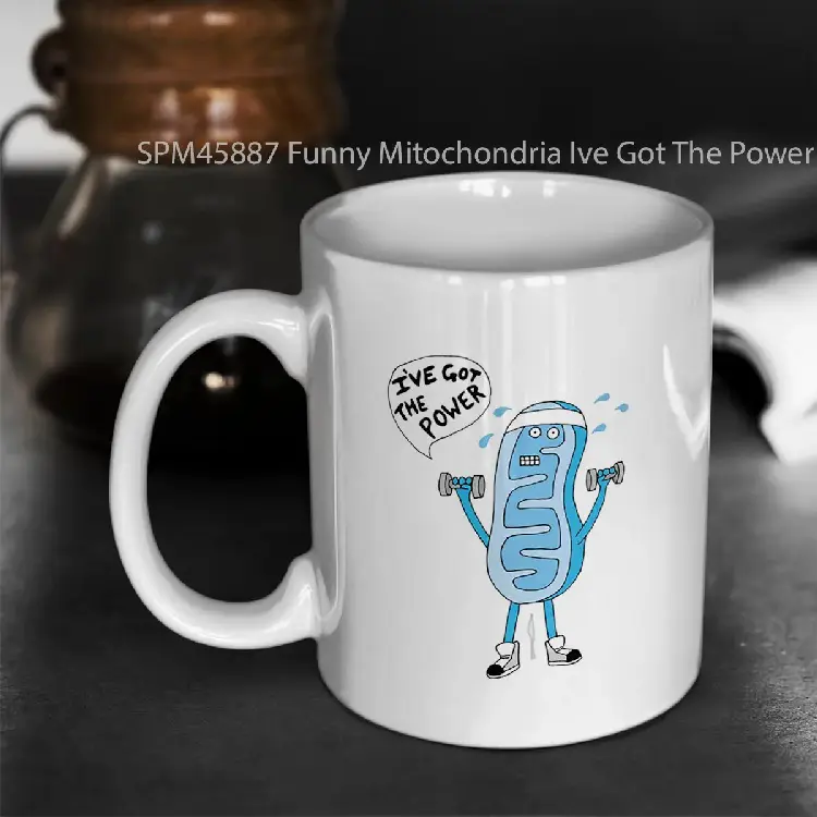SPM45887 Funny Mitochondria Ive Got The Power of Biology Gelas Keramik Supermug