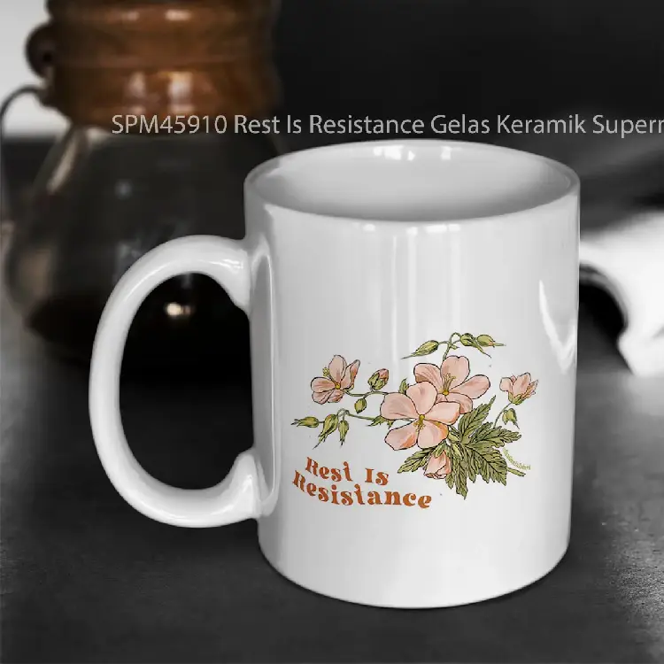 SPM45910 Rest Is Resistance Gelas Keramik Supermug