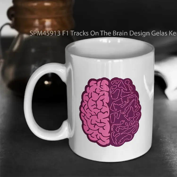 SPM45913 F1 Tracks On The Brain Design Gelas Keramik Supermug