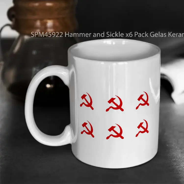 SPM45922 Hammer and Sickle x6 Pack Gelas Keramik Supermug