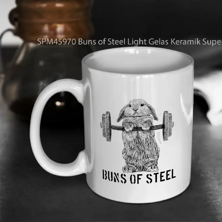 SPM45970 Buns of Steel Light Gelas Keramik Supermug