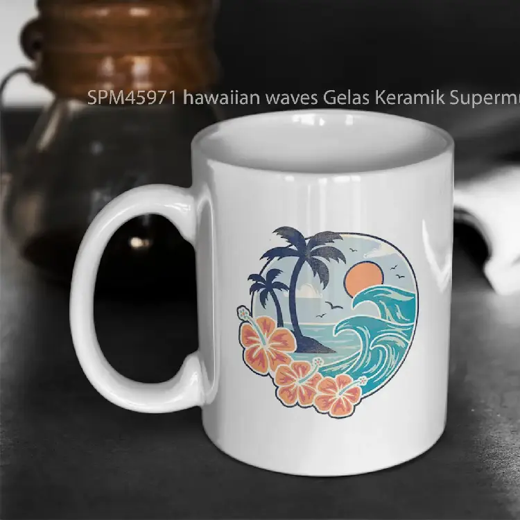 SPM45971 hawaiian waves Gelas Keramik Supermug