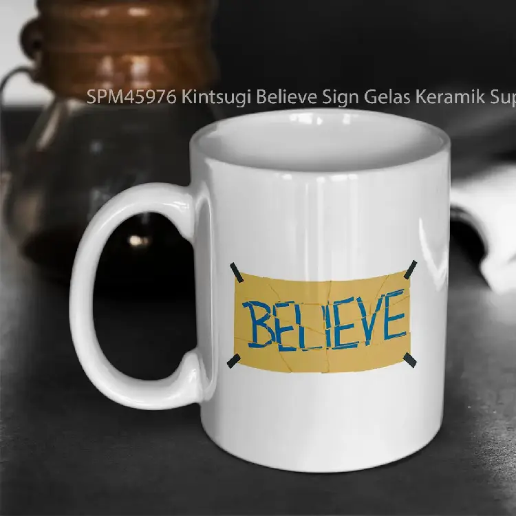 SPM45976 Kintsugi Believe Sign Gelas Keramik Supermug