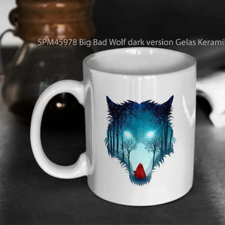 SPM45978 Big Bad Wolf dark version Gelas Keramik Supermug