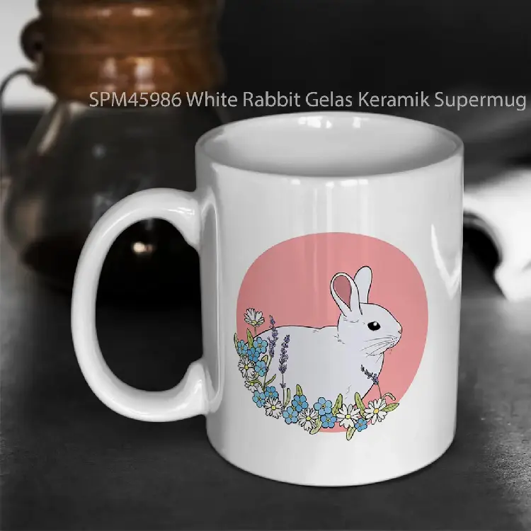 SPM45986 White Rabbit Gelas Keramik Supermug