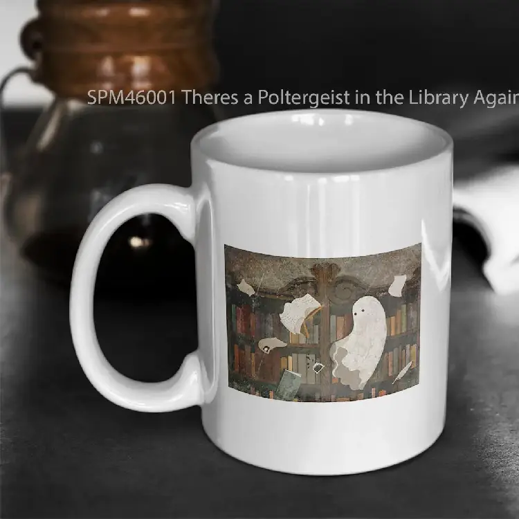 SPM46001 Theres a Poltergeist in the Library Again Gelas Keramik Supermug