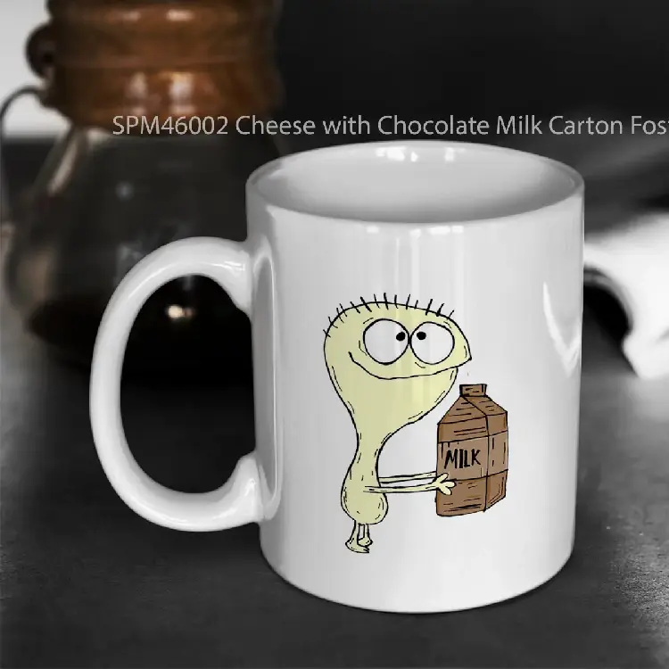 SPM46002 Cheese with Chocolate Milk Carton Fosters Home for Imaginary Friends Gelas Keramik Supermug