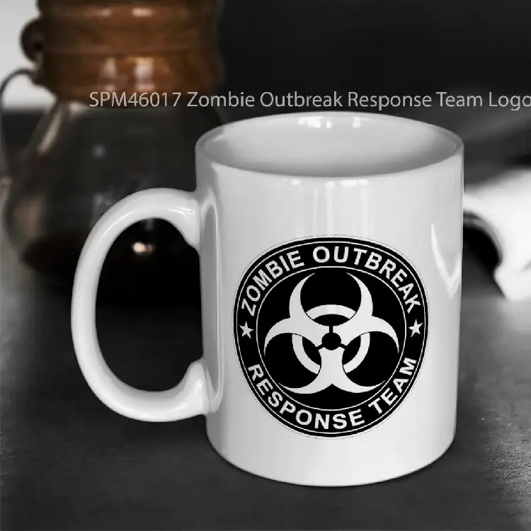 SPM46017 Zombie Outbreak Response Team Logo Gelas Keramik Supermug