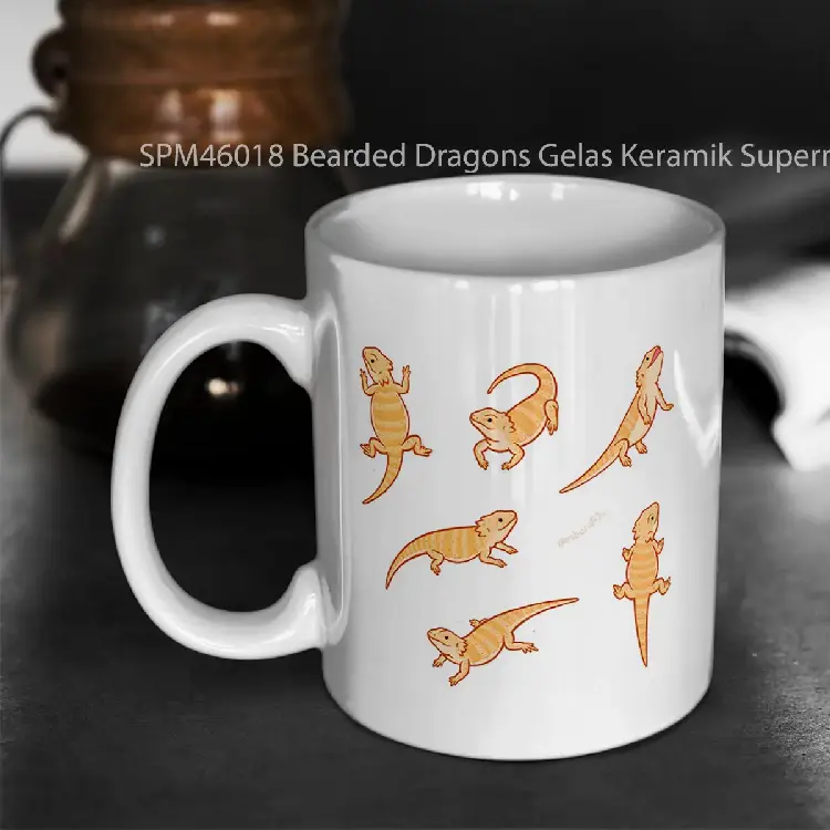 SPM46018 Bearded Dragons Gelas Keramik Supermug