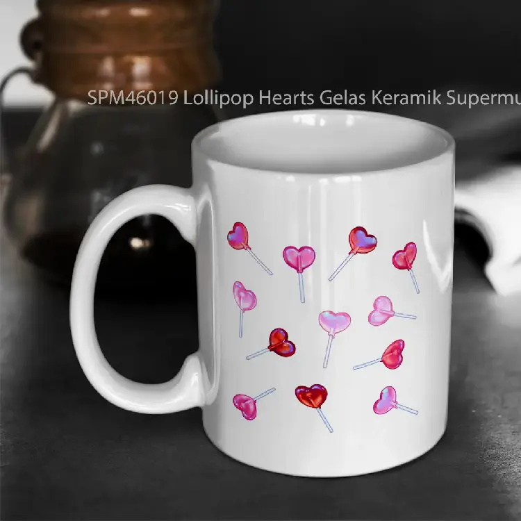SPM46019 Lollipop Hearts Gelas Keramik Supermug