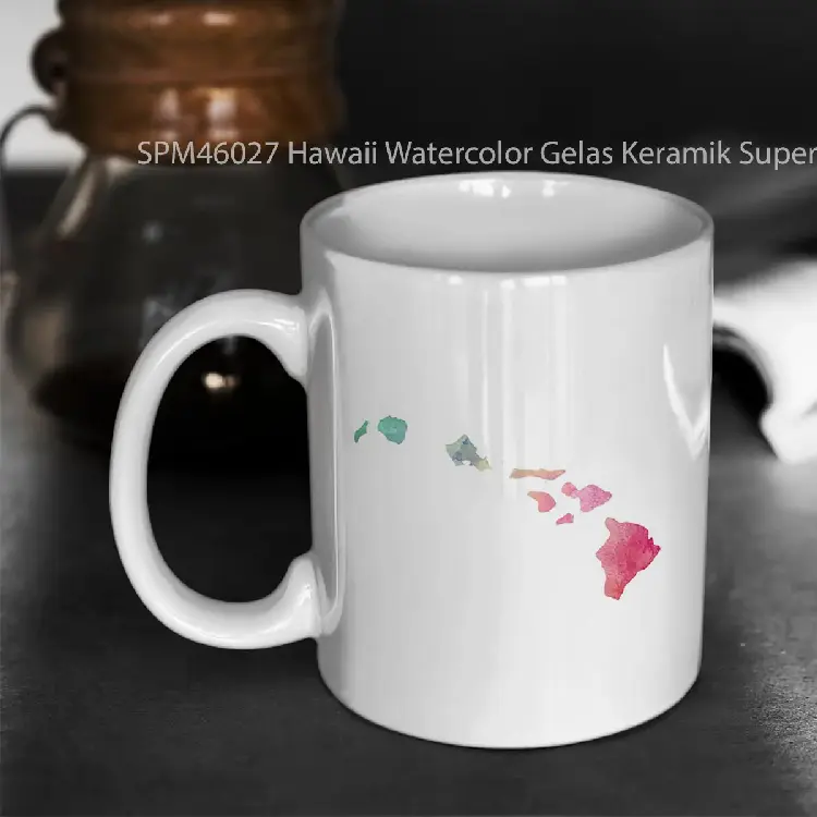 SPM46027 Hawaii Watercolor Gelas Keramik Supermug