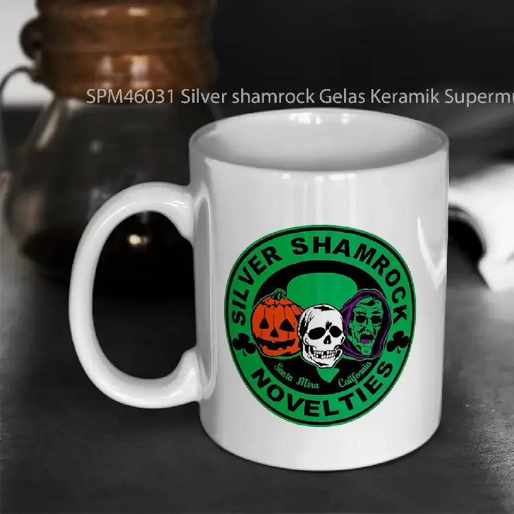 SPM46031 Silver shamrock Gelas Keramik Supermug