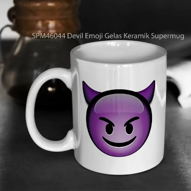 SPM46044 Devil Emoji Gelas Keramik Supermug