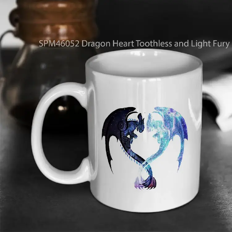 SPM46052 Dragon Heart Toothless and Light Fury Gelas Keramik Supermug