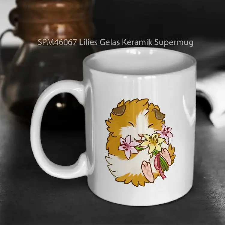 SPM46067 Lilies Gelas Keramik Supermug